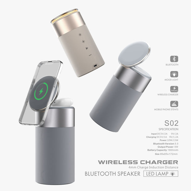Multi-Function iPhone & AirPods Wireless Charger Bluetooth Speaker | Sound23