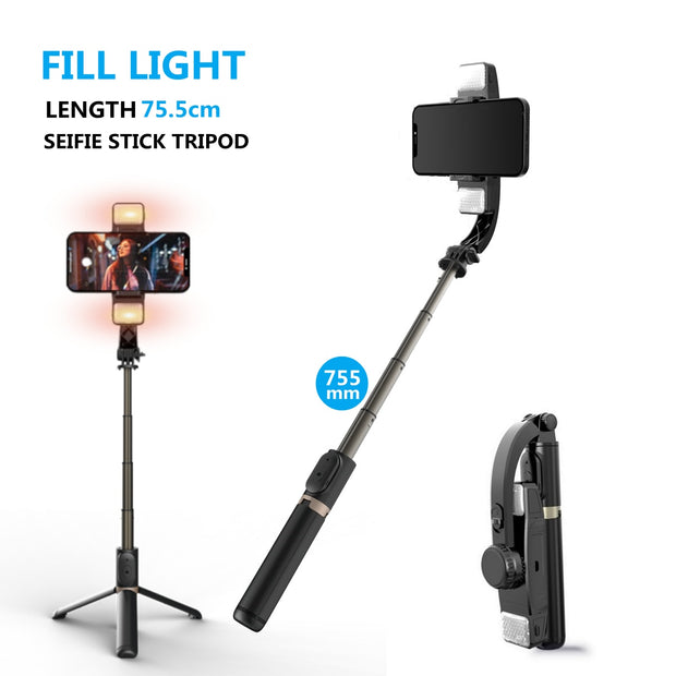 COOL DIER Selfie Stick with Led Fill Light for smart phone