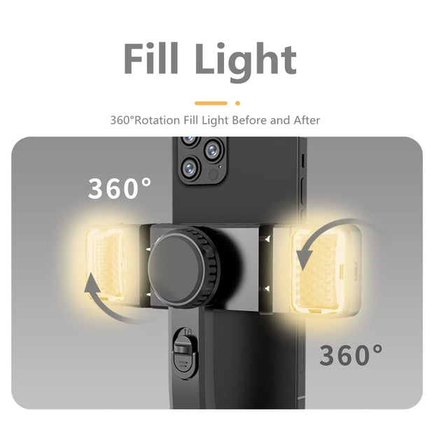 COOL DIER Selfie Stick with Led Fill Light for smart phone