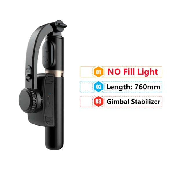 COOL DIER Selfie Stick with Led Fill Light for smart phone