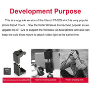 Buy High Quality Ulanzi Metal Phone Holder Clip with Wireless Mic Holder - Sound21