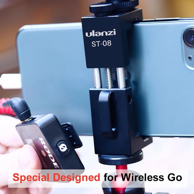 Buy High Quality Ulanzi Metal Phone Holder Clip with Wireless Mic Holder - Sound21