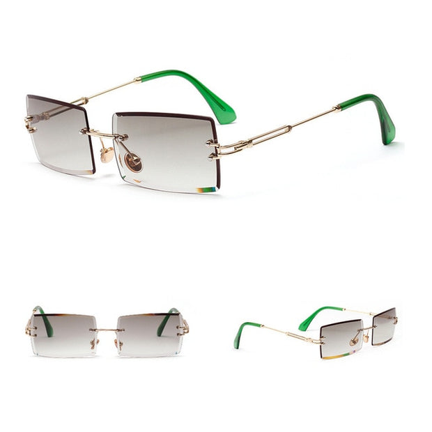 Buy High Quality Rectangle Rimless Sunglasses for Women - Sound21