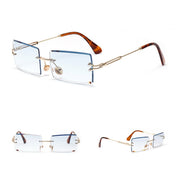 Buy High Quality Rectangle Rimless Sunglasses for Women - Sound21