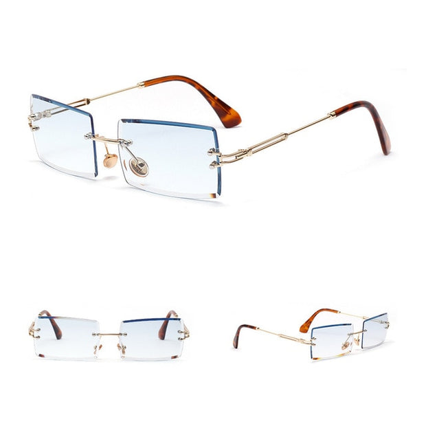 Buy High Quality Rectangle Rimless Sunglasses for Women - Sound21