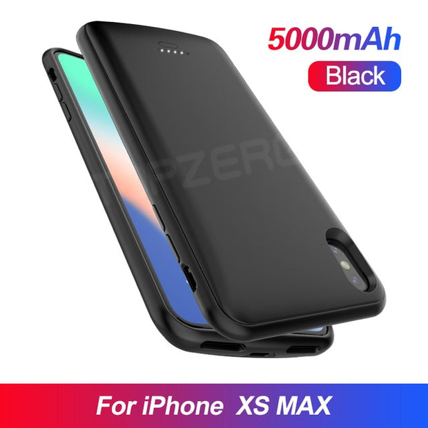 Buy High Quality Phone Battery Charger Case For iPhone X XS Max 11 Pro Ultra Thin 5000mAh Battery Charging Case Power Bank For iPhone 6 7 8 Plus - Sound21