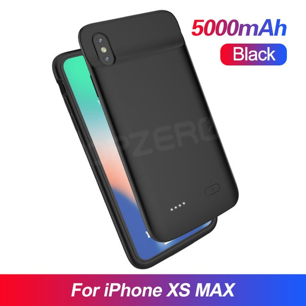 Buy High Quality Phone Battery Charger Case For iPhone X XS Max 11 Pro Ultra Thin 5000mAh Battery Charging Case Power Bank For iPhone 6 7 8 Plus - Sound21