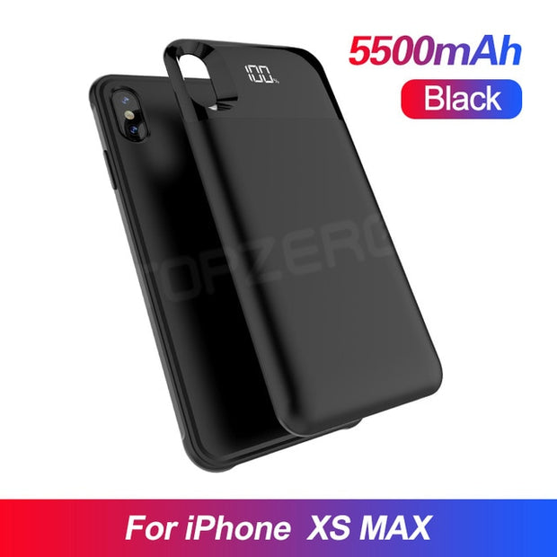 Buy High Quality Phone Battery Charger Case For iPhone X XS Max 11 Pro Ultra Thin 5000mAh Battery Charging Case Power Bank For iPhone 6 7 8 Plus - Sound21