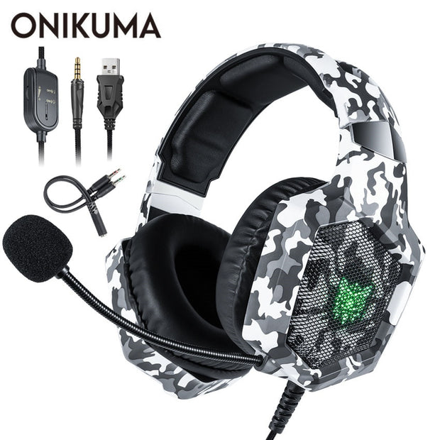 Buy High Quality ONIKUMA Wired PC Gaming Headphones with Microphone LED Lights - Sound21