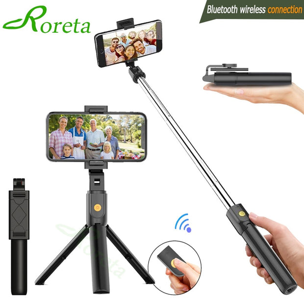 Buy High Quality Roreta 3 in 1 Wireless Bluetooth Selfie Stick w/ Foldable Mini Tripod - Sound21