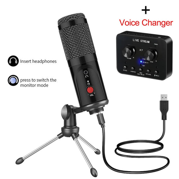 Buy High Quality Condenser Microphone With Tripod USB Computer Studio Microphone - Sound21